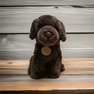 Aurora Miyoni Tots Chocolate Labrador Puppy Plush Dog 9” Brown Stuffed Animal